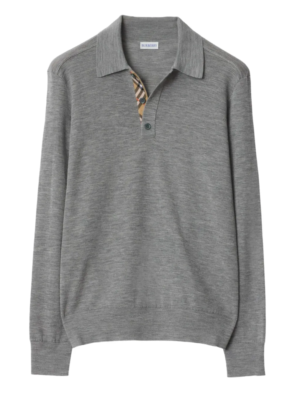Burberry wool polo shirt | Grey | Image 1