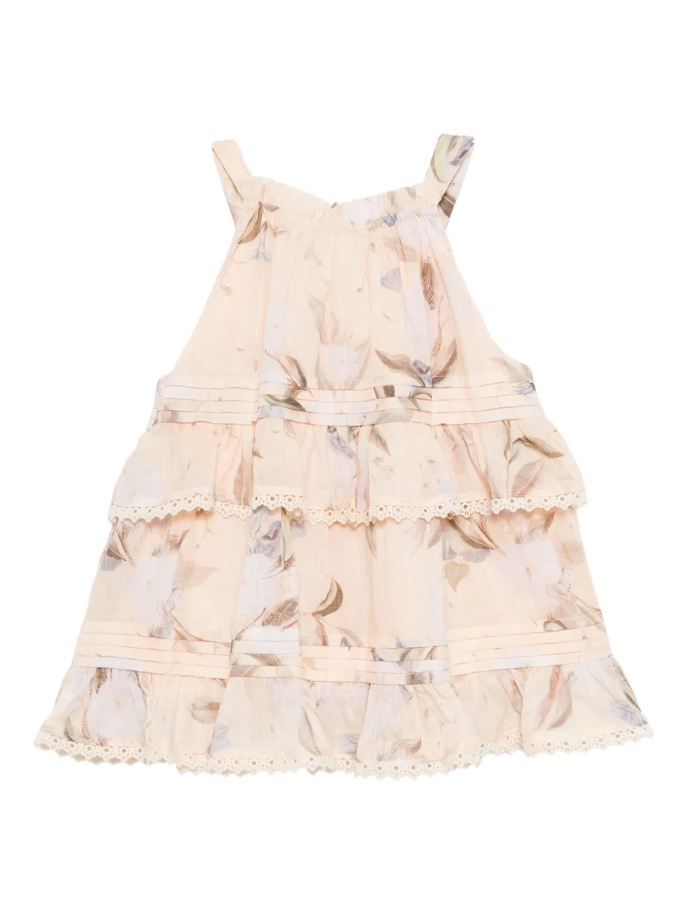 ZIMMERMANN Kids Cascadian swing top Beige