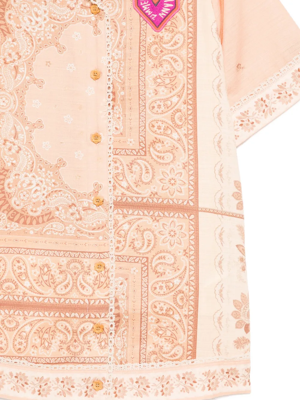 ZIMMERMANN Kids Lucky shirtjurk Oranje