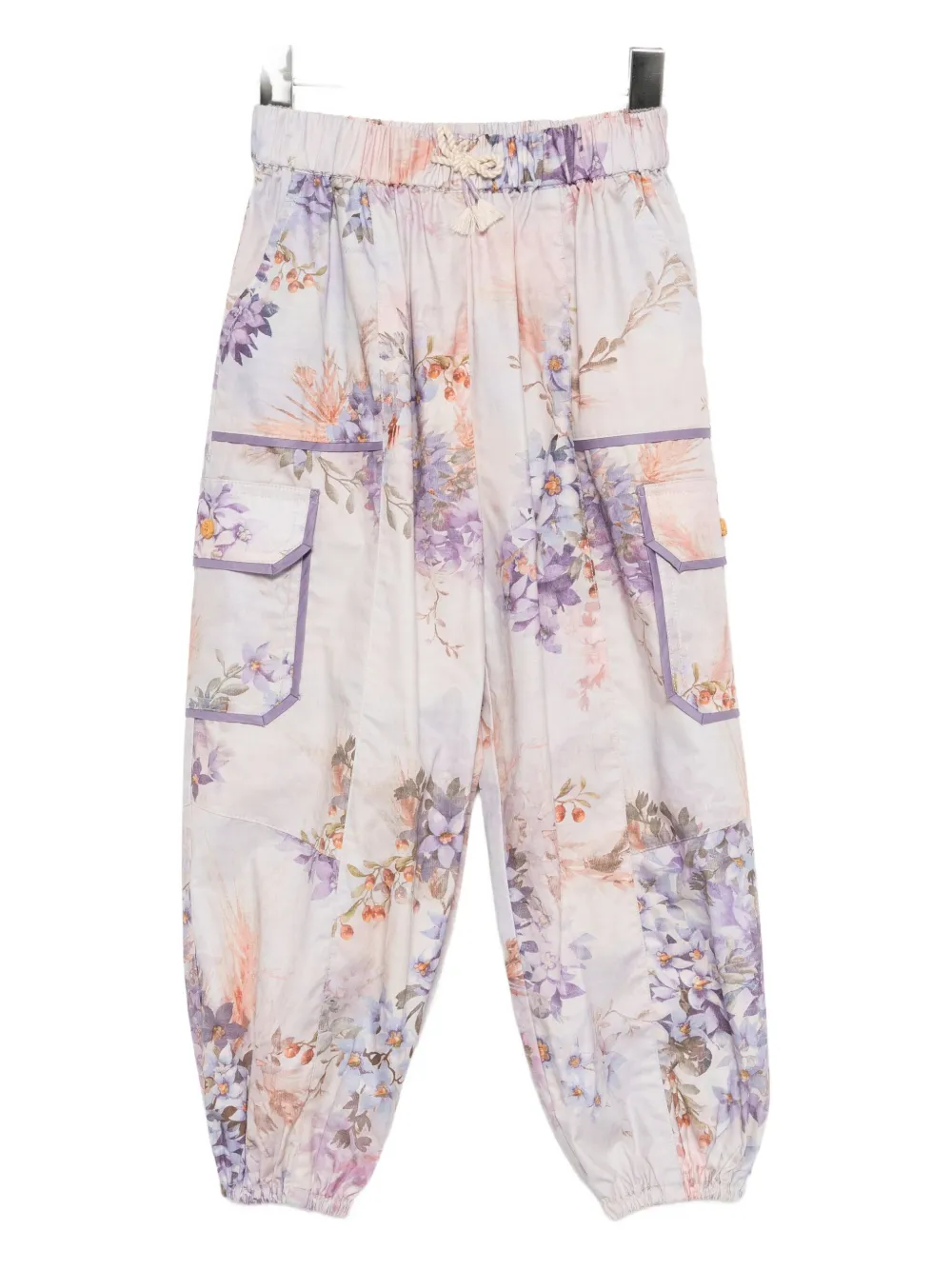 Zimmermann Kids' Cascadian Poplin Pants In Purple