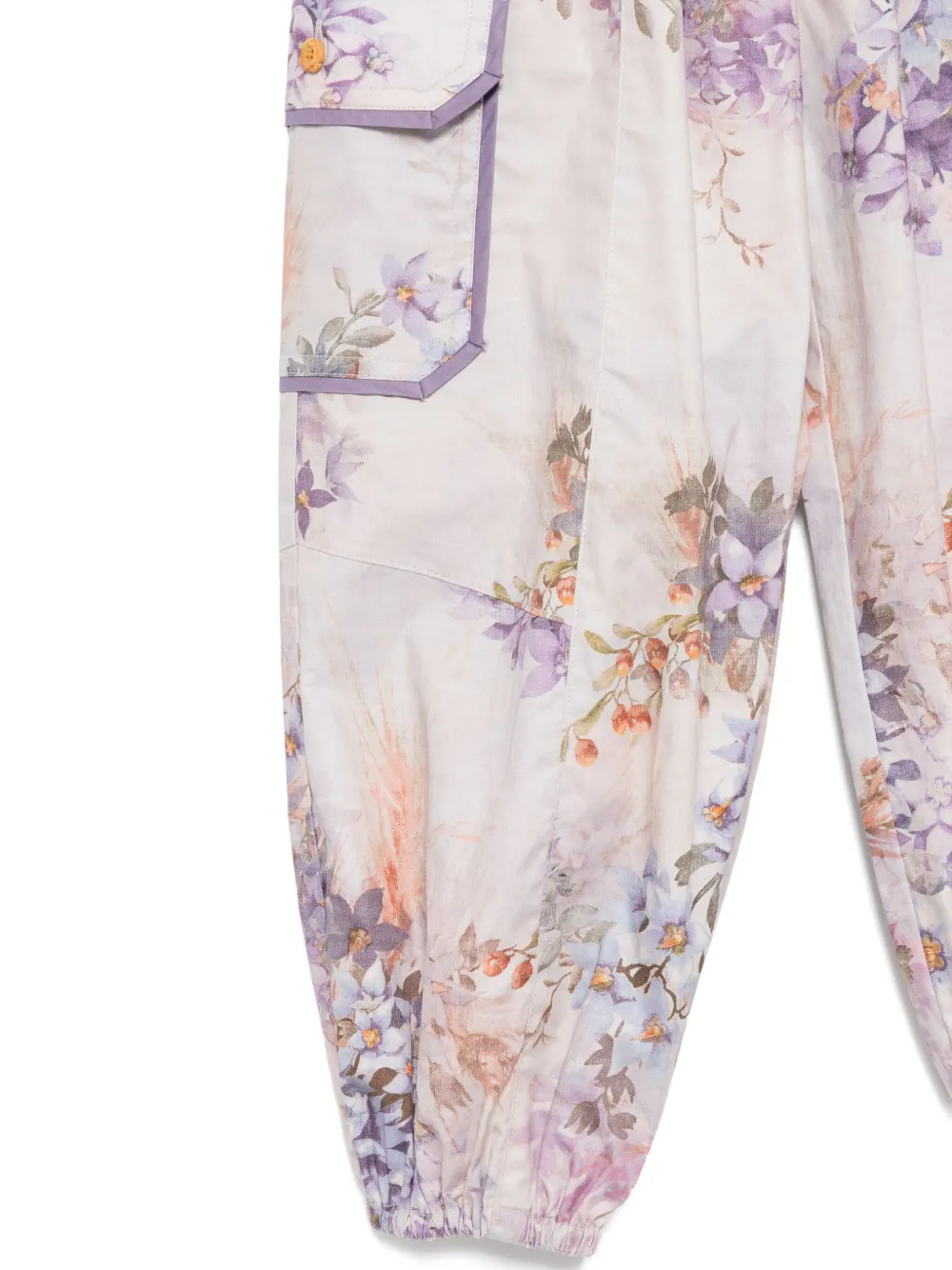 ZIMMERMANN Kids Cascadian popeline broek Paars