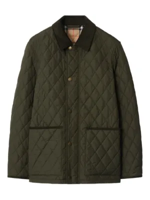 Burberry Quilted zip-up Bomber Jacket | Green | FARFETCH