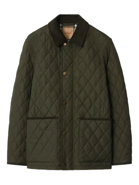 Burberry quilted corduroy-collar jacket