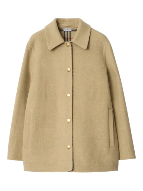 Burberry check-lined wool overshirt