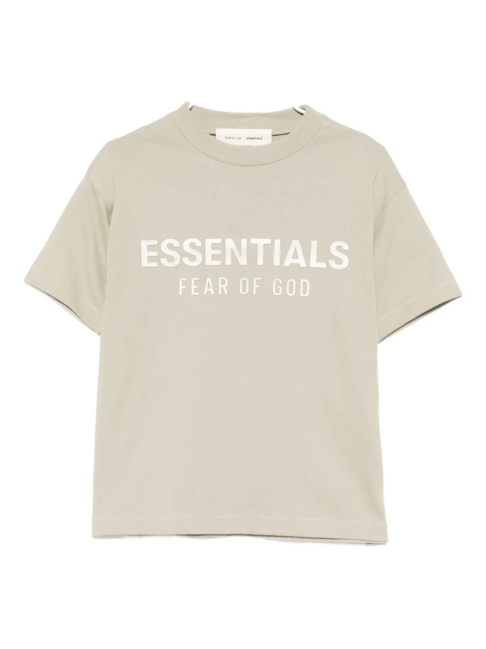 Essentials Logo Cotton T-shirt In Gray