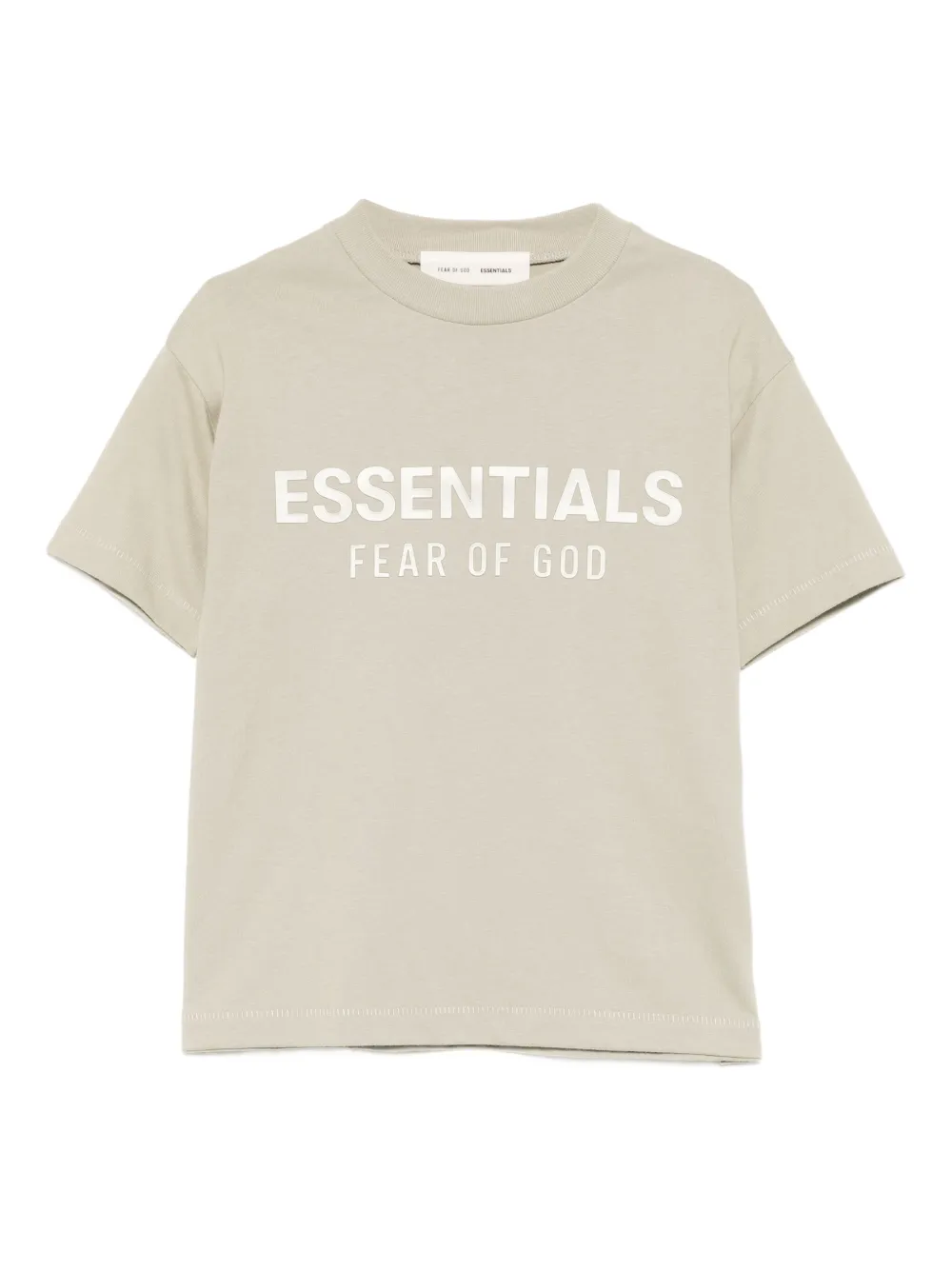 FEAR OF GOD ESSENTIALS KIDS logo cotton T-shirt | Green | Image 1