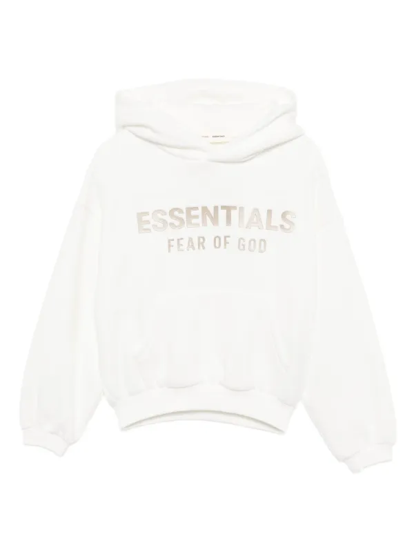 FEAR OF GOD ESSENTIALS KIDS Classic Fleece Hoodie | White | FARFETCH