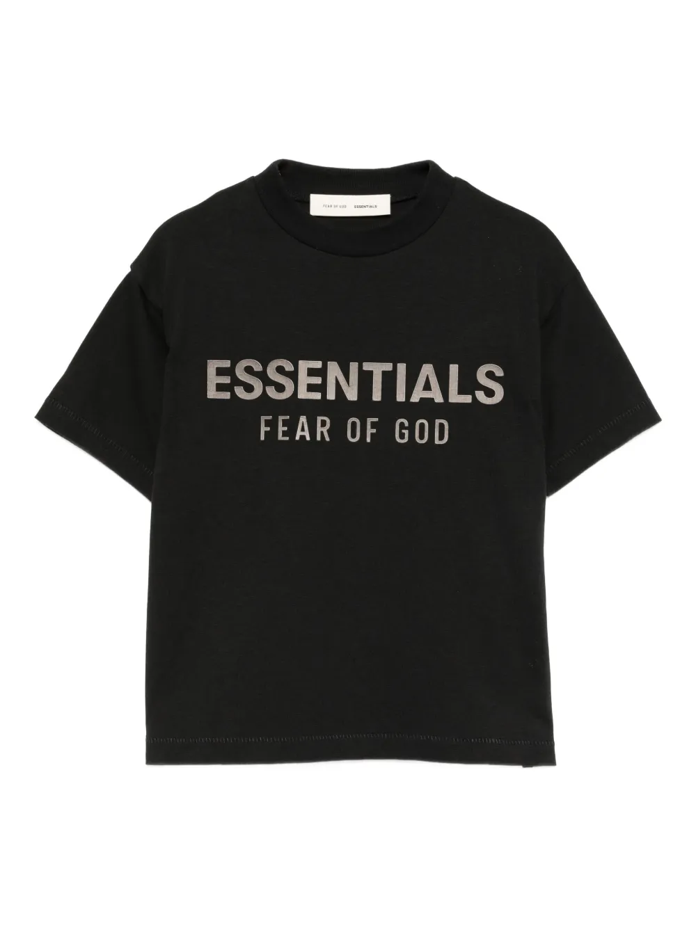 FEAR OF GOD ESSENTIALS KIDS logo cotton T-shirt | Black | Image 1