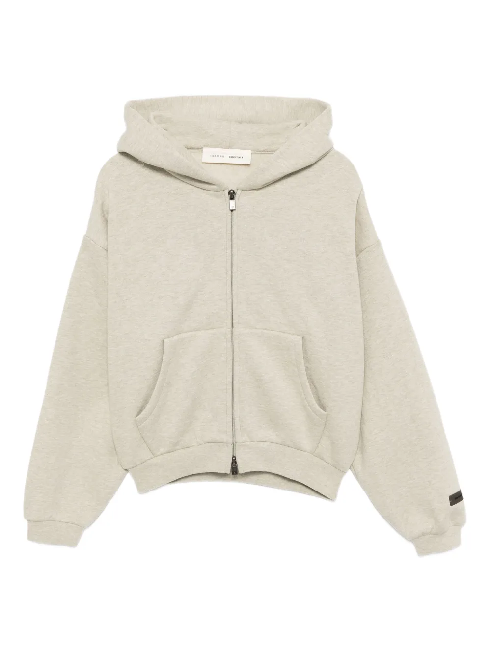FEAR OF GOD ESSENTIALS KIDS  classic fleece zip-up hoodie | Neutrals | Image 1