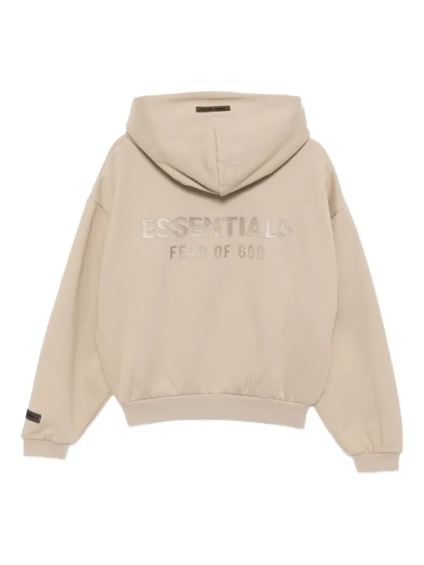 ＜FEAR OF GOD ESSENTIALS＞ フリース フーディー　mサイズ Fear of God Essentials Womens Fleece Cropped Hoodie – Extra Butter