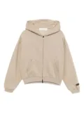 FEAR OF GOD ESSENTIALS KIDS classic fleece zip-up hoodie - Neutrals