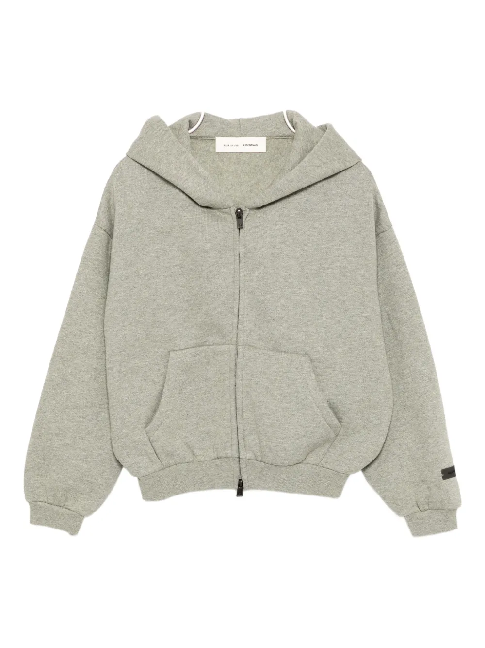 Essentials Embossed-logo Sweatshirt In Gray