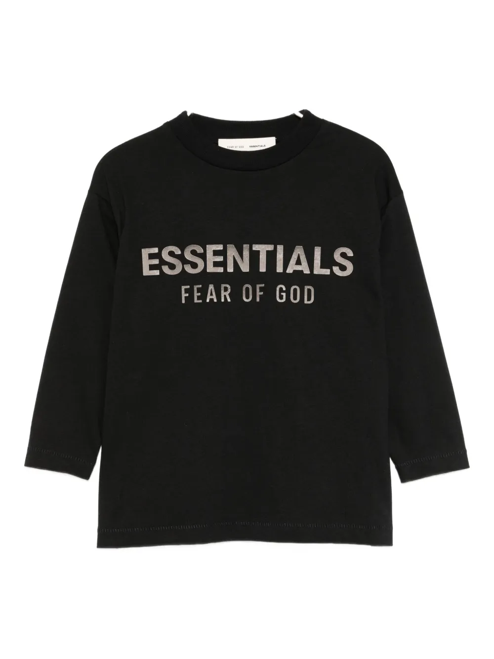 Essentials Logo Cotton T-shirt In Black