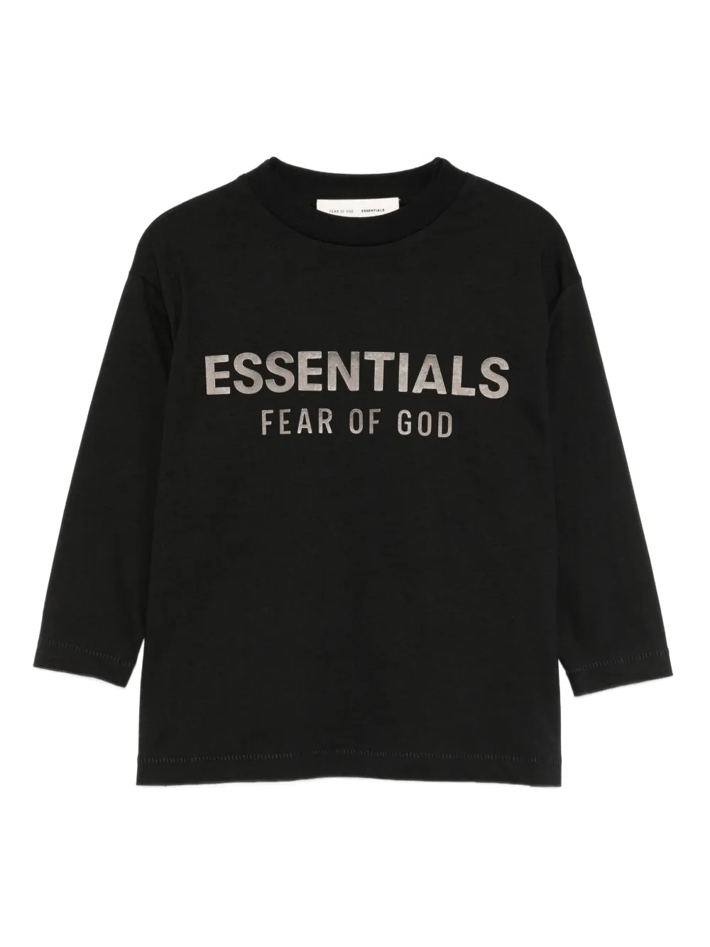 FEAR OF GOD ESSENTIALS KIDS logo cotton T-shirt | Black | Image 1