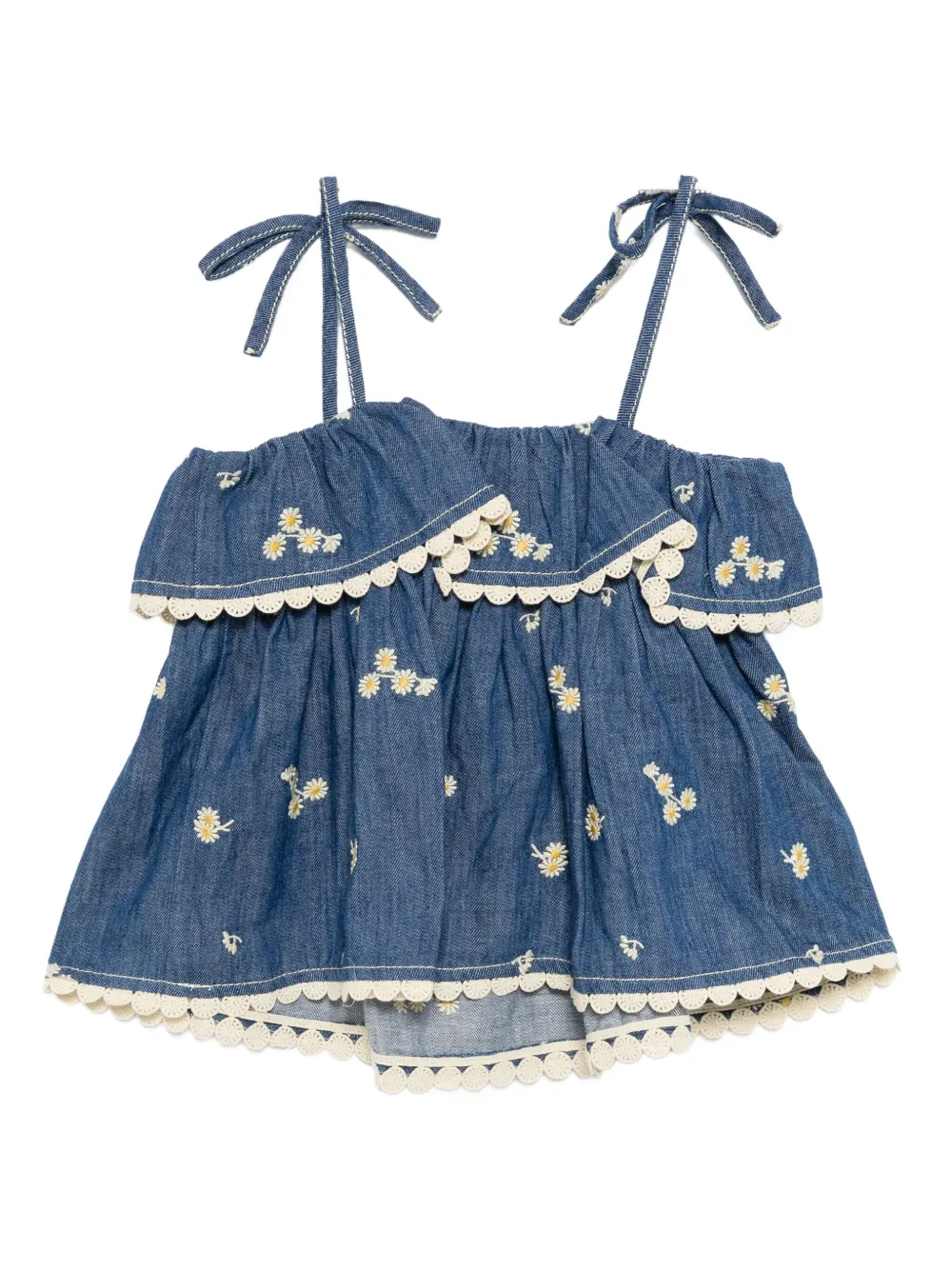  Zimmermann Kids Lucky Denim Top - Blue 