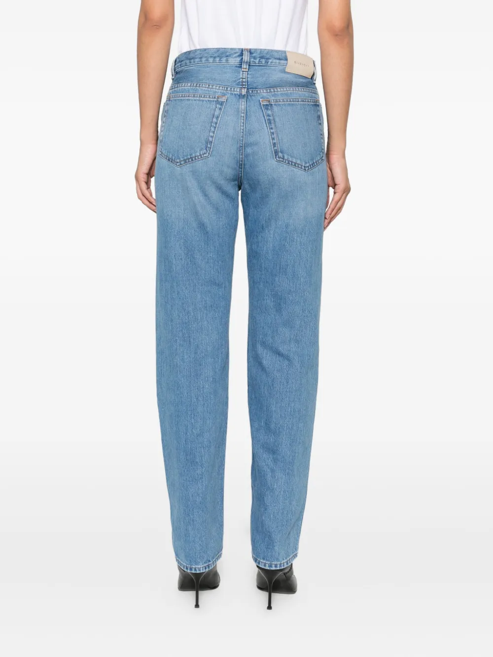 Givenchy logo-patch jeans Blauw