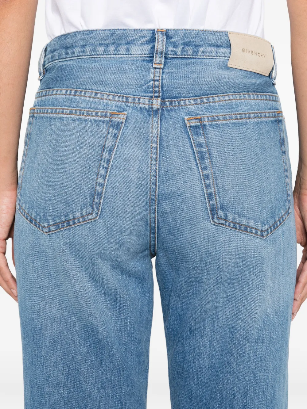 Givenchy logo-patch jeans Blauw