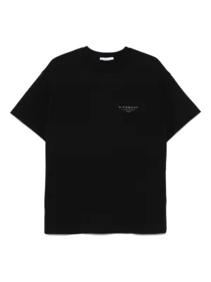 Tシャツ・カットソー GIVENCHY SS24 Logo embroidery shirt (BM60ZY14M6 100) Black Logo-Embroidered Cotton-Jersey T-Shirt | GIVENCHY | MR