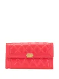 CHANEL Pre-Owned 2018 CC Quilted Lambskin Boy Flap Wallet long wallets - Pink