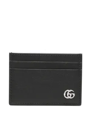 Gucci Jumbo GG Leather Cardholder | Black | FARFETCH