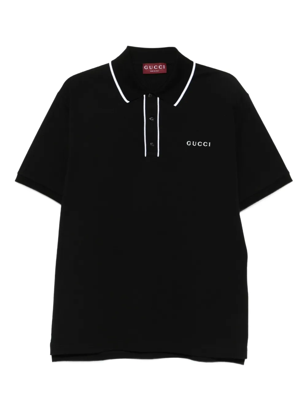 Gucci Poloshirt met gestreepte kraag Zwart