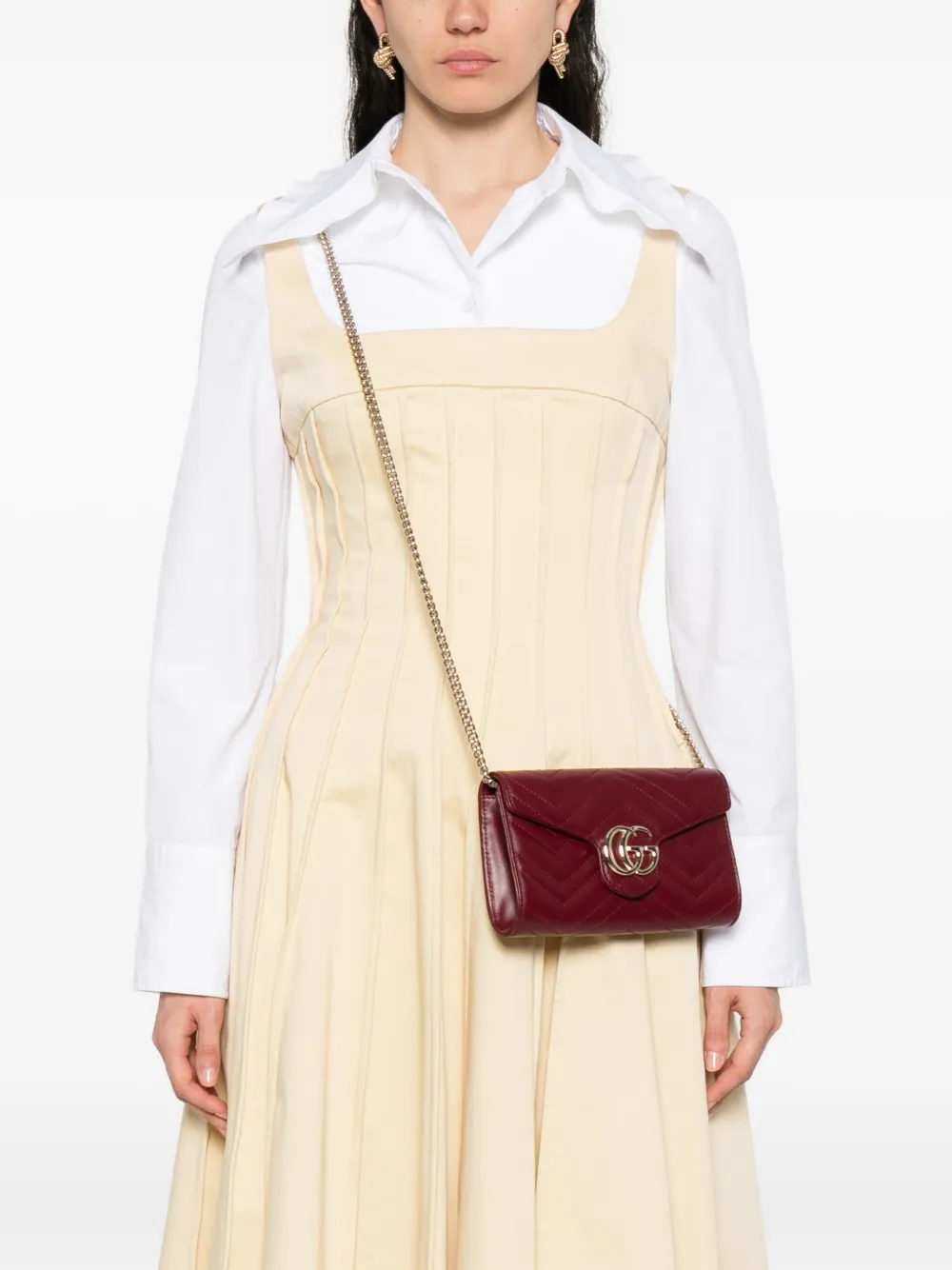 Gucci GG Marmont kleine clutch Rood
