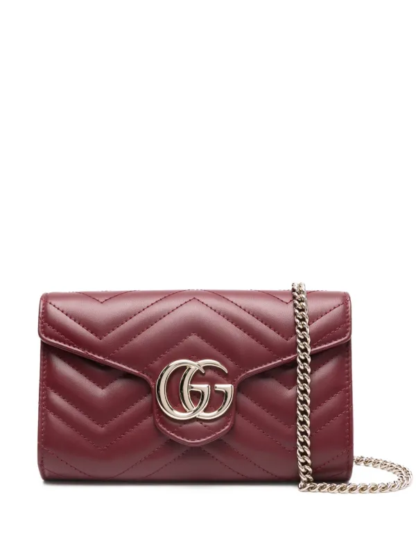 Gucci Mini GG Marmont Clutch Red FARFETCH BH