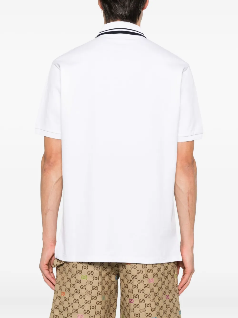 Gucci Poloshirt met gestreepte kraag Wit