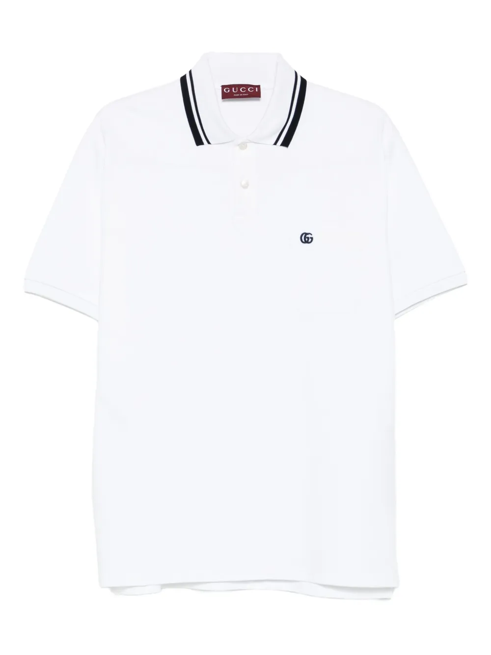 Gucci tipped collar polo shirt Wit
