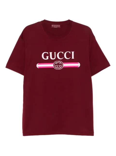 Gucci logo-stripe cotton t-shirt