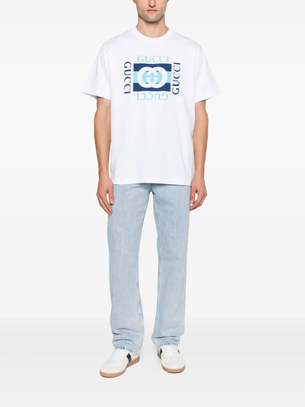 Gucci Katoenen T-shirt met logoprint - Wit