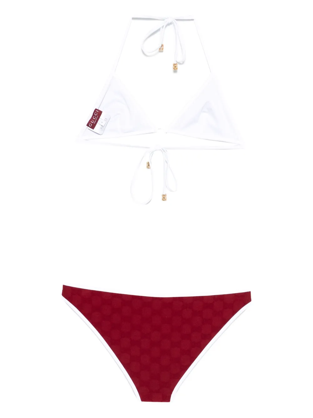 Gucci GG terrycloth geometric-print bikini Rood