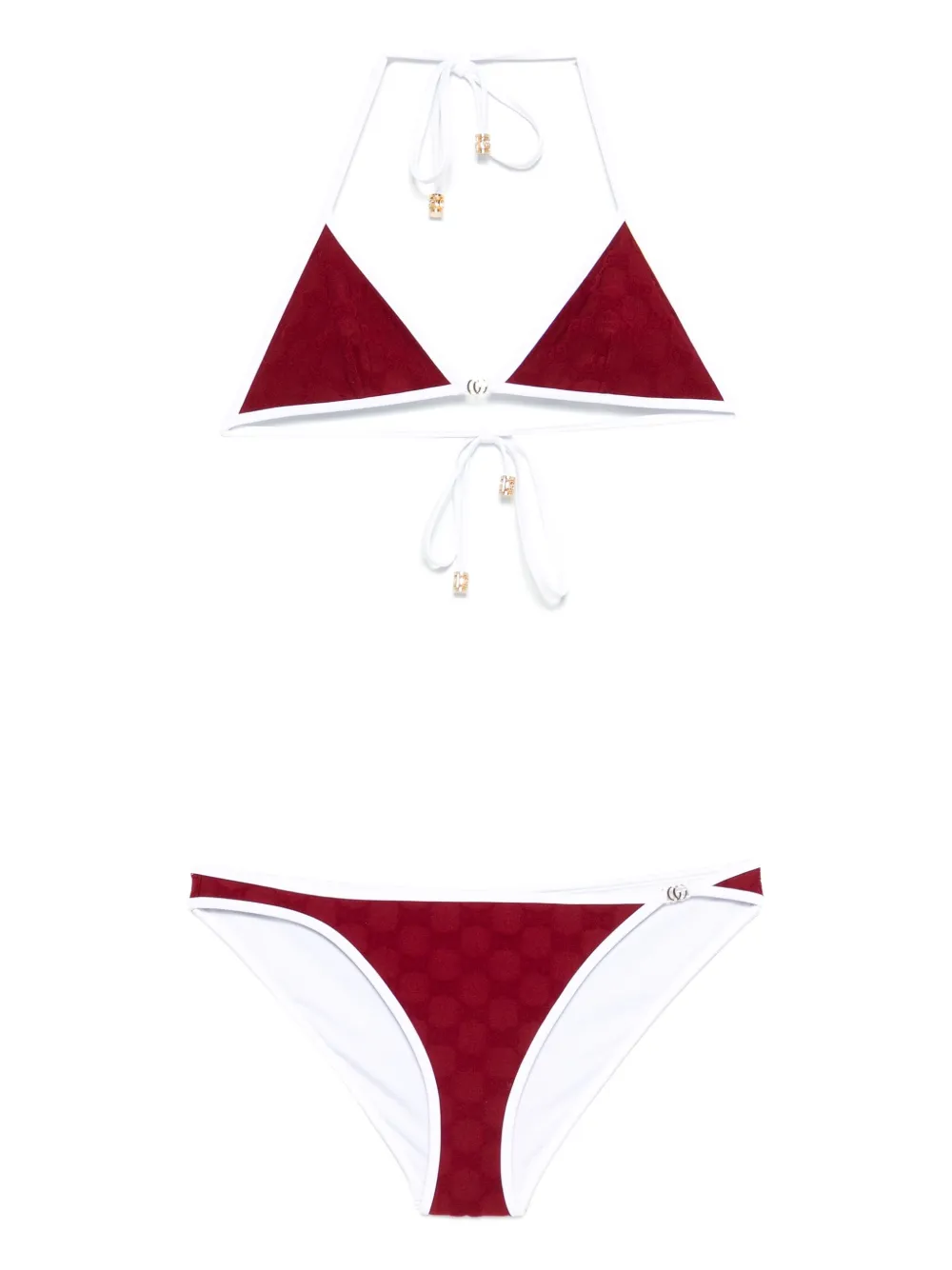 Gucci GG terrycloth geometric-print bikini Rood