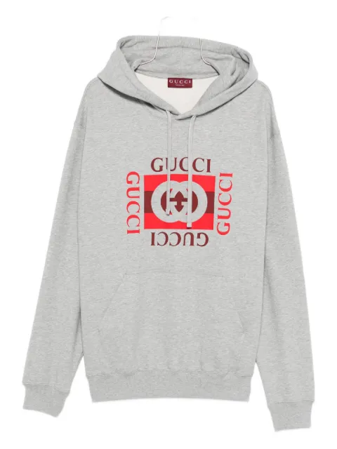 Gucci logo-print cotton hoodie