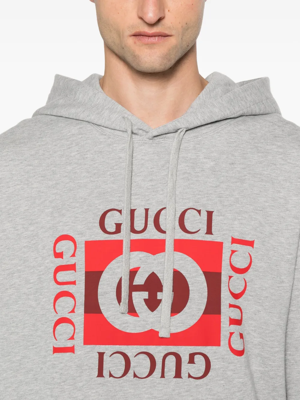 Gucci Katoenen hoodie met logoprint Grijs