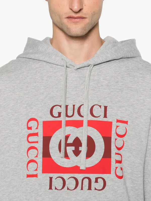 Gucci logo-print Cotton Hoodie Grey FARFETCH PH