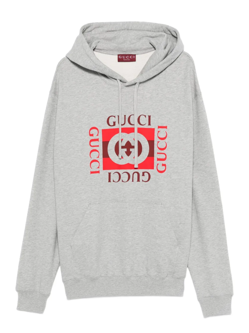Gucci Katoenen hoodie met logoprint Grijs