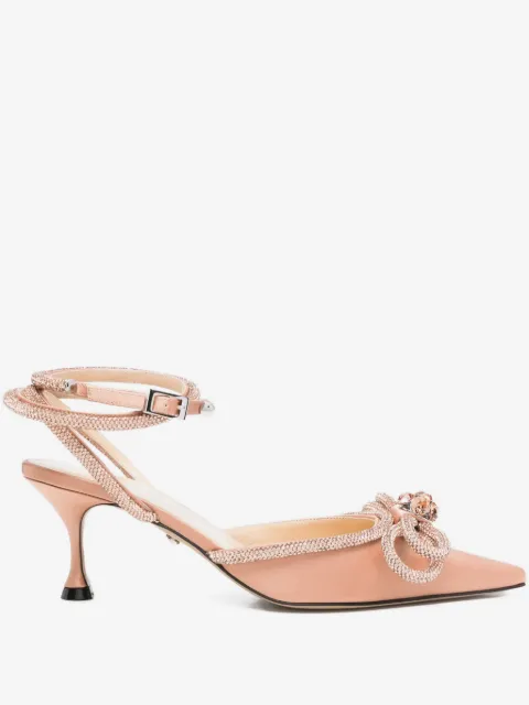 MACH & MACH jewel-embellished bow pumps