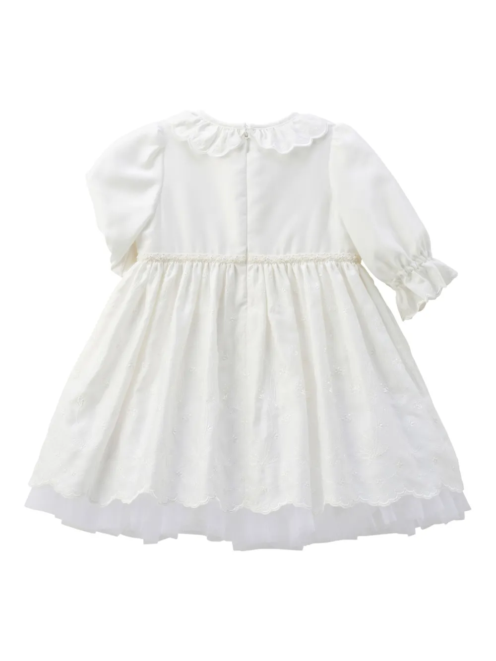 Miki House embroidered ruffled dress Wit