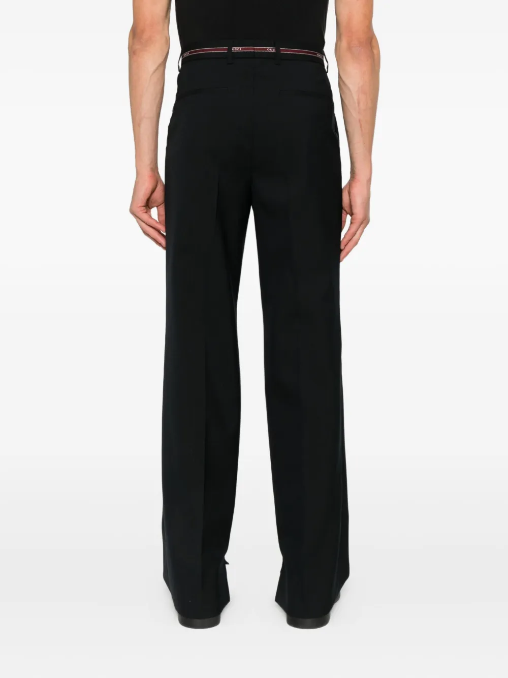 Gucci selvedge-detail wool trousers Zwart