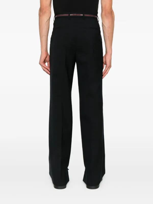 Gucci selvedge-detail Wool Trousers | Black | FARFETCH