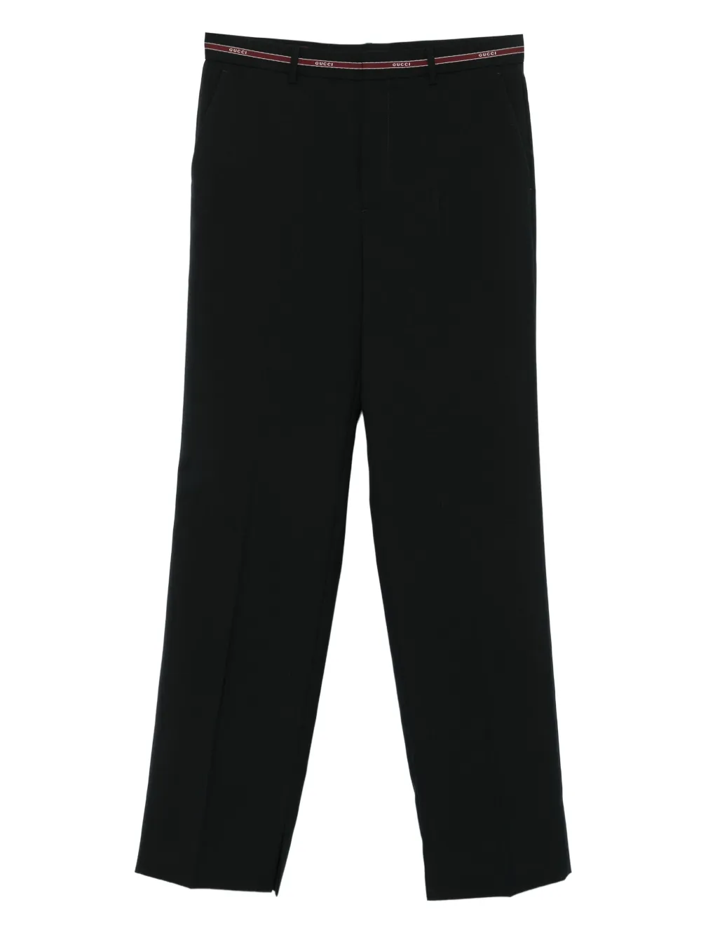 Gucci selvedge-detail wool trousers Zwart