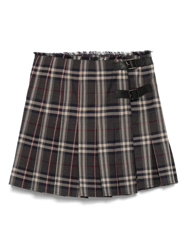 Burberry Wool Mini Skirt | Blue | FARFETCH