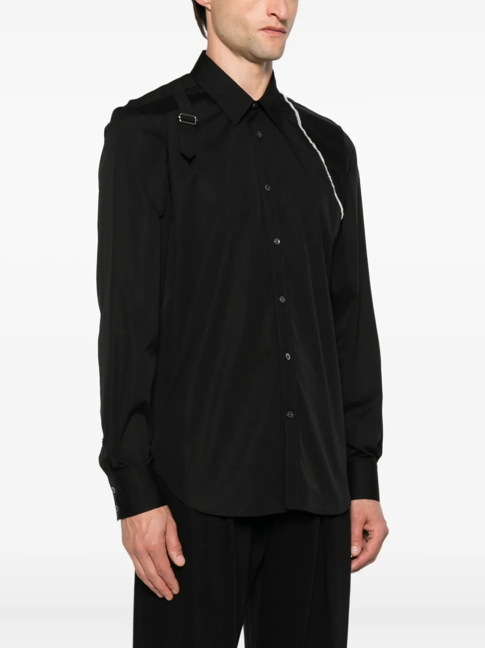 Alexander McQueen Overhemd met bandje Zwart