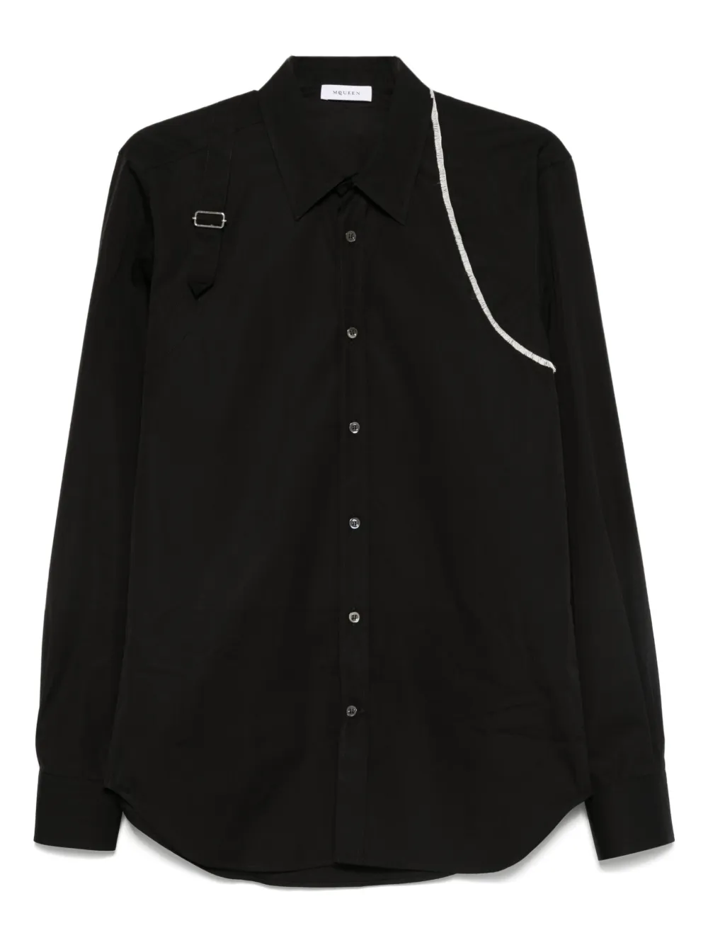 Alexander McQueen strap-detail shirt | Black | Image 1