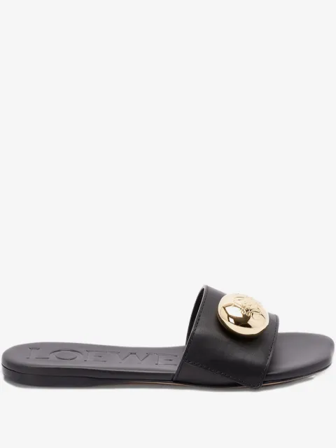 LOEWE logo-embossed button-detail sandals