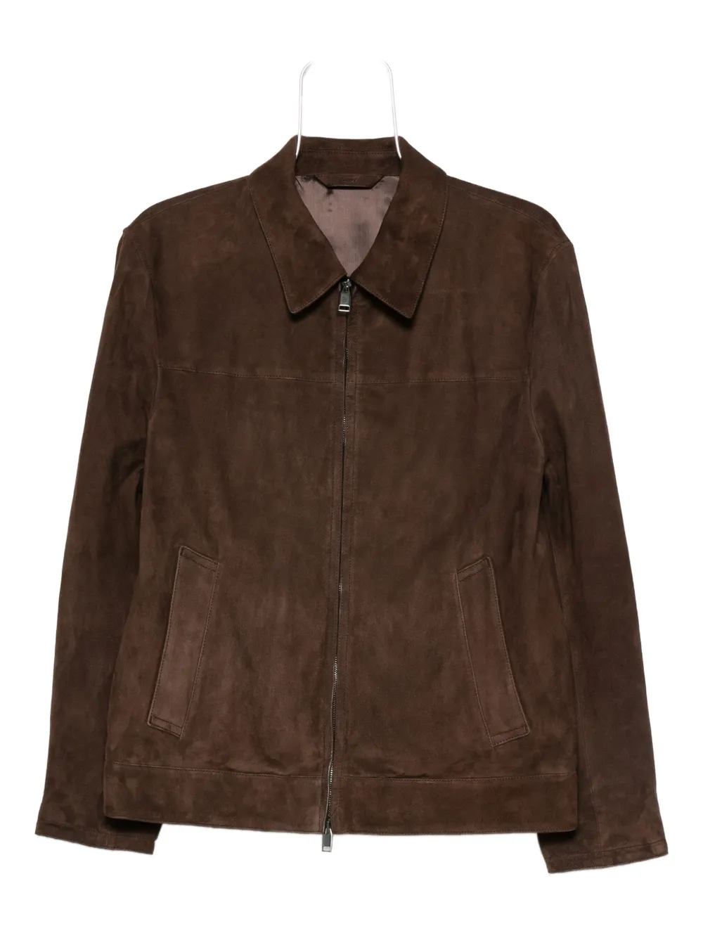 Brioni Zip-front Suede Jacket