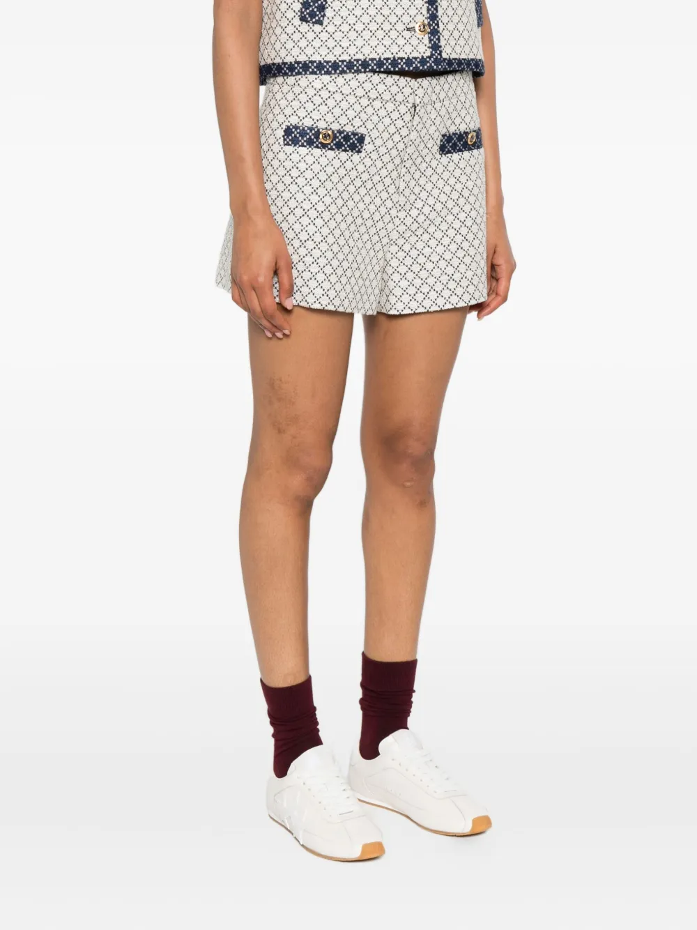 Gucci Shorts met geometrisch patroon Beige