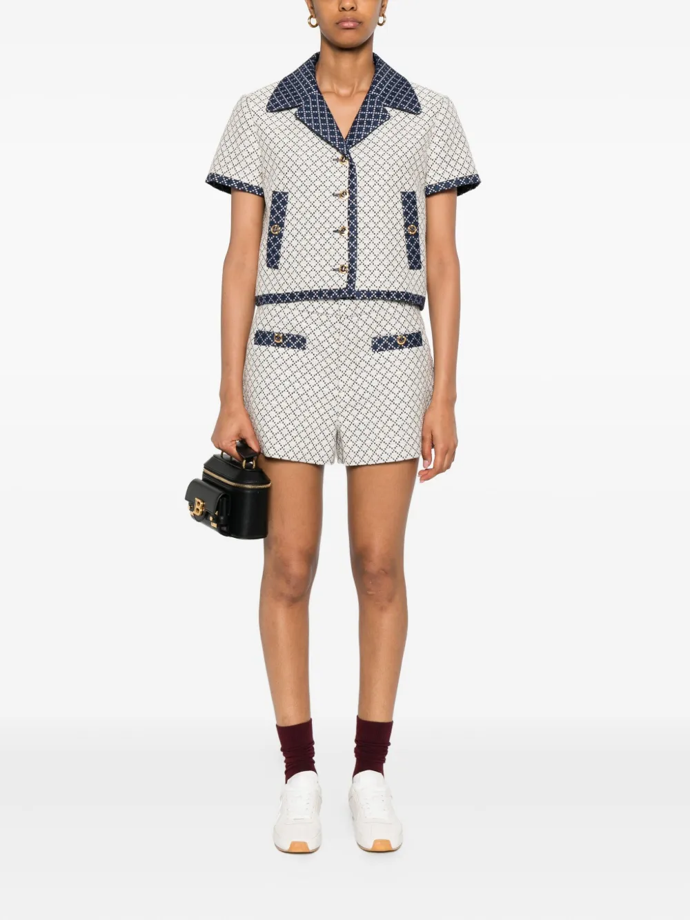 Gucci Shorts met geometrisch patroon Beige