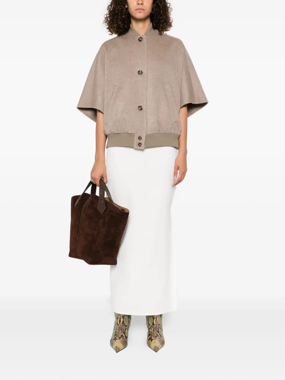 Max Mara cape wool coat Beige